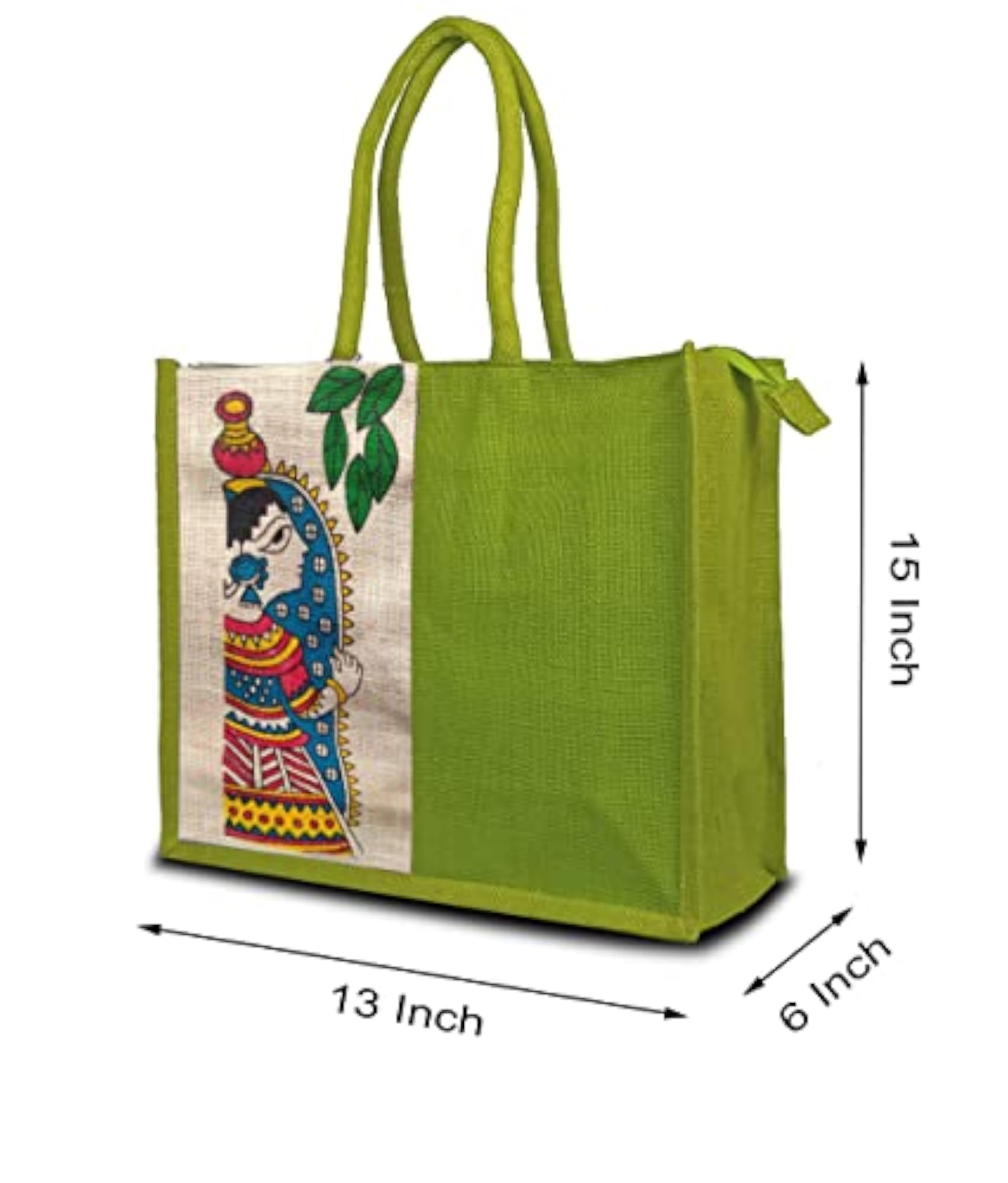 Eco-Friendly Jute Bag with Zip Closure, Multipurpose